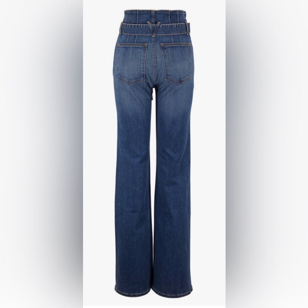 Blue Women's Jeans with Tie Waist